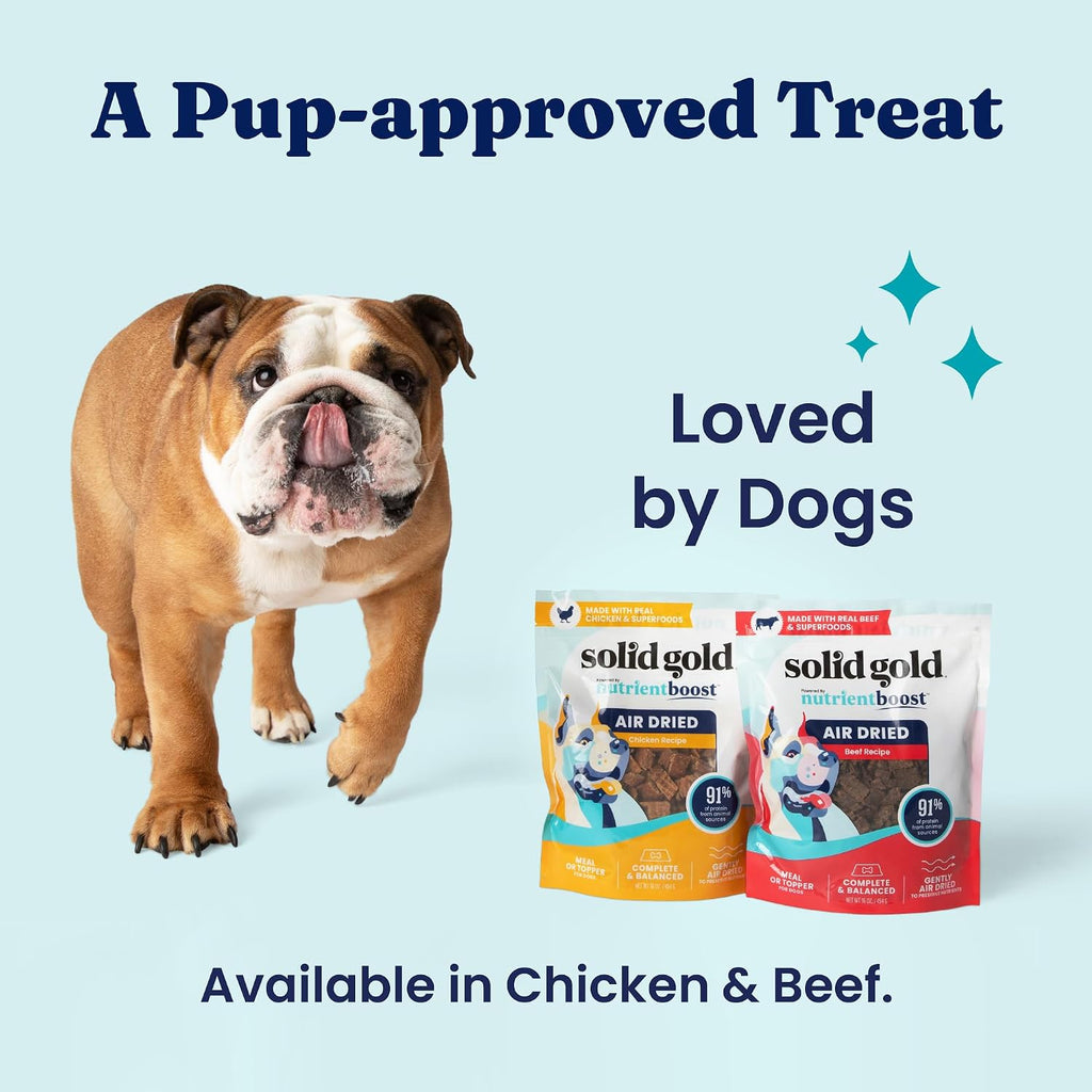 Air Dried Dog Food Topper & Treats for Picky Eaters, Chicken 1Lb