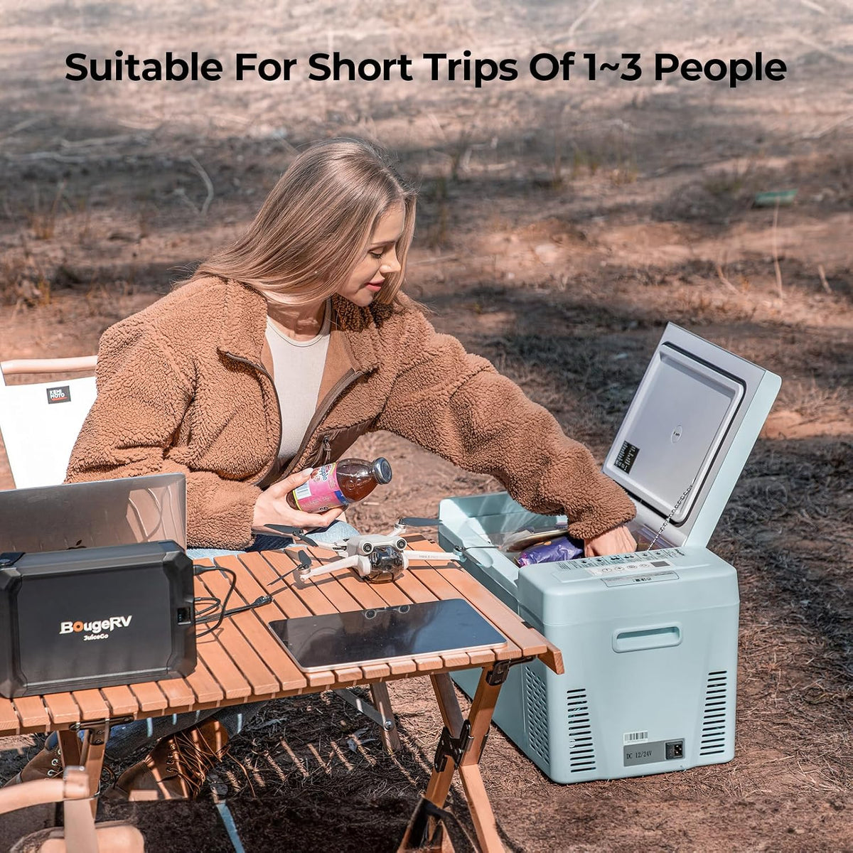 12V Refrigerator 23 Quart, -8℉~50℉ Portable Freezer for Car, Green