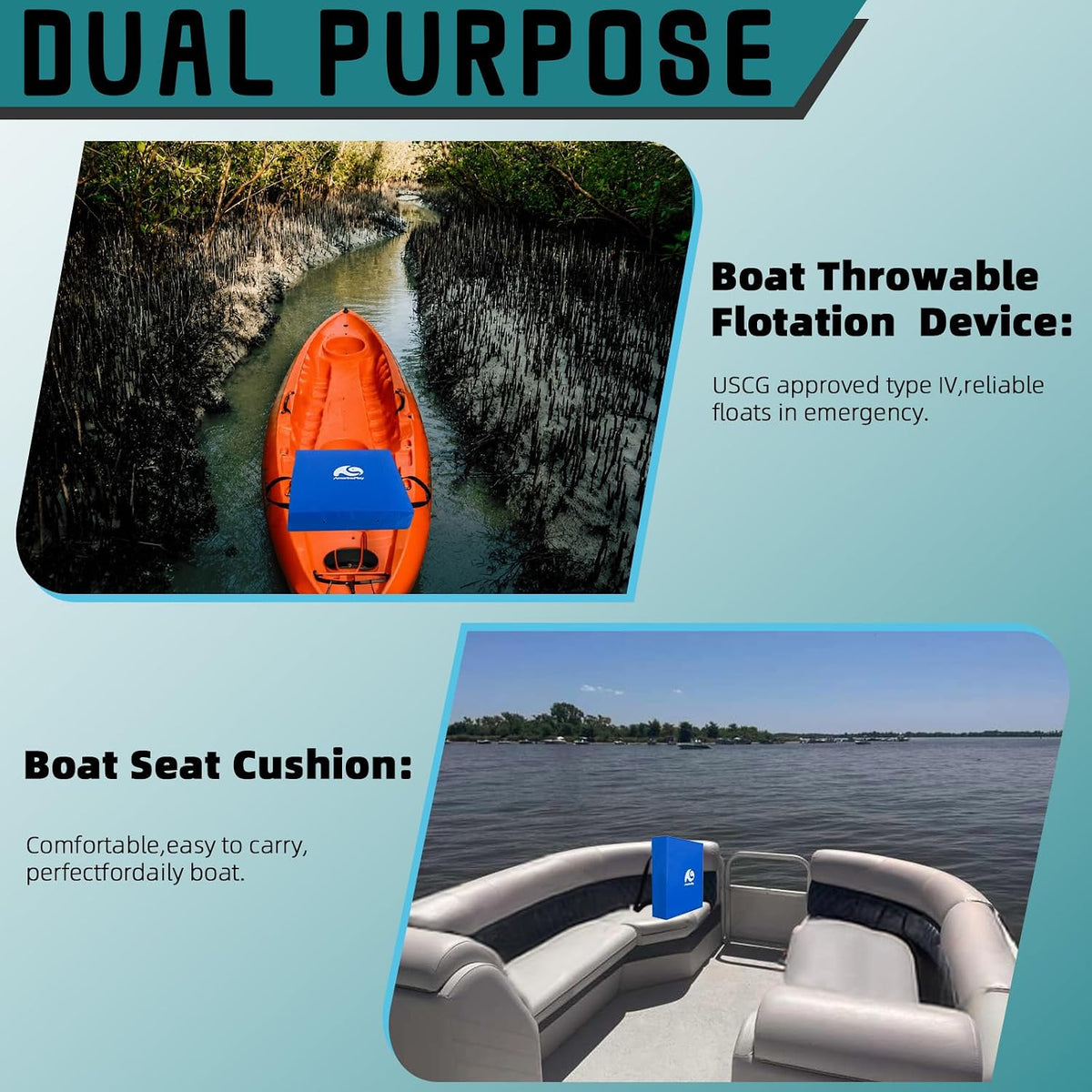 Boat Throwable Flotation Device Emergency Marine Foam Flotation Cushion
