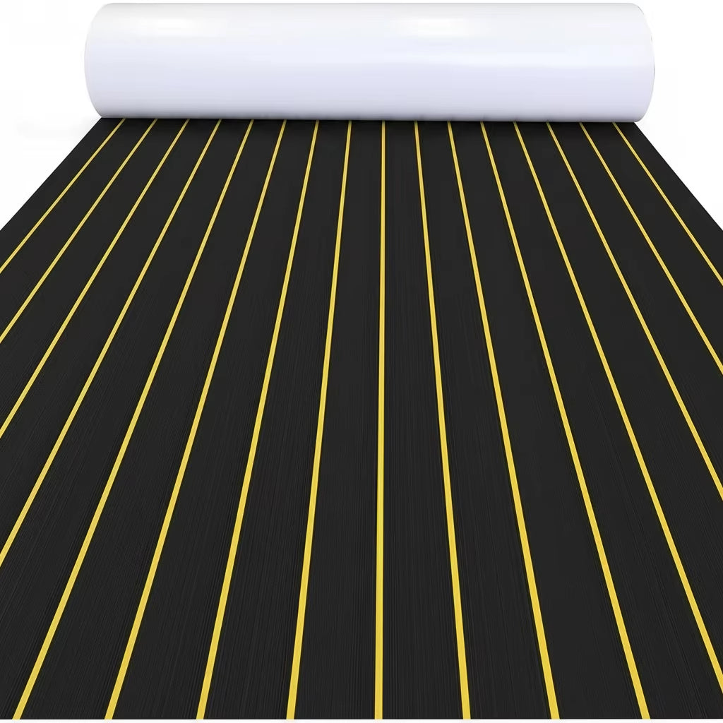 2400*450Mm EVA Foam Boat Decking Sheet Mat Anti-Skid Faux Teak Yacht Marine Flooring Pad Accessories Self-Adhesive Vehicle Pad