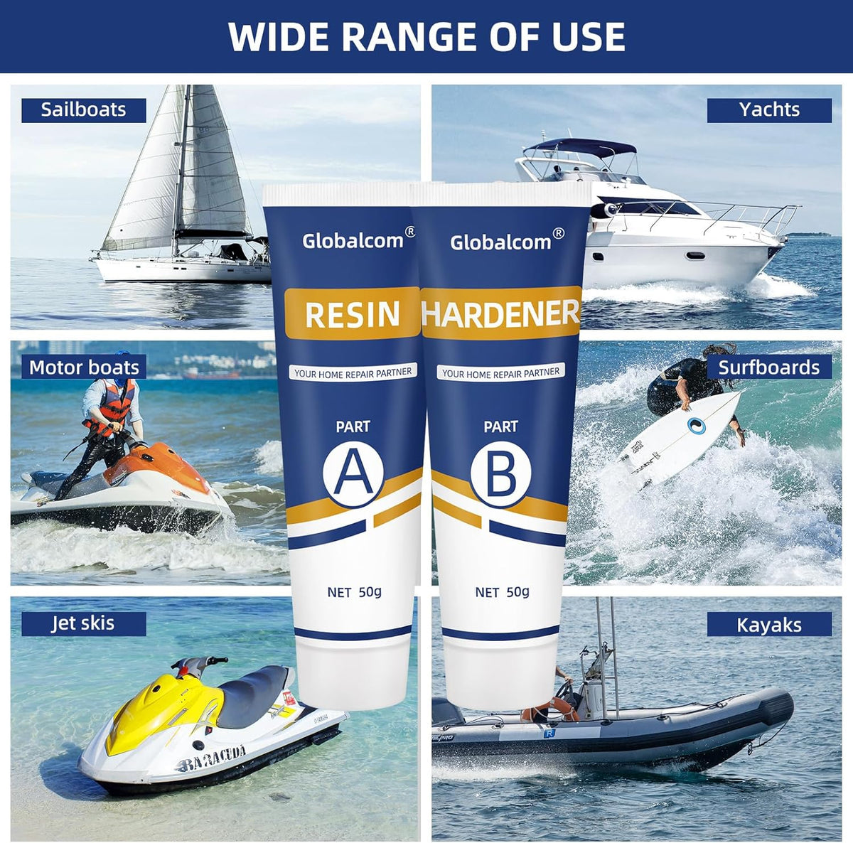 Fiberglass Boat Repair Kit, Gel Coat Repair Kit for Boats