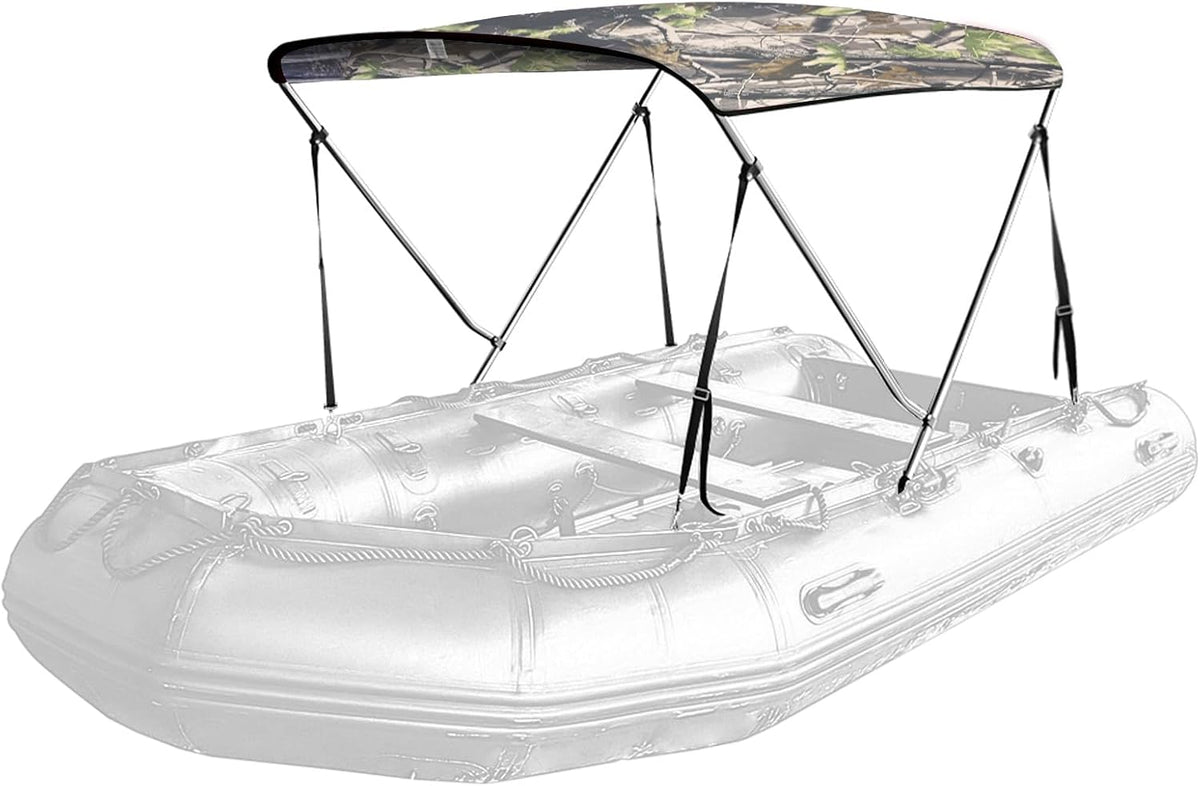 Inflatable Boat Bimini Tops,Rib Canopy Boat Top Cover 1.5Mm Thickness Aluminum Tube with Mounting Hardwares