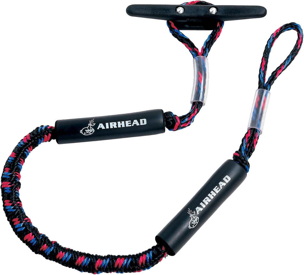 AIRHEAD AHDL-5 Bungee Dock LINE 5', 5-Feet, Black/Blue/Red