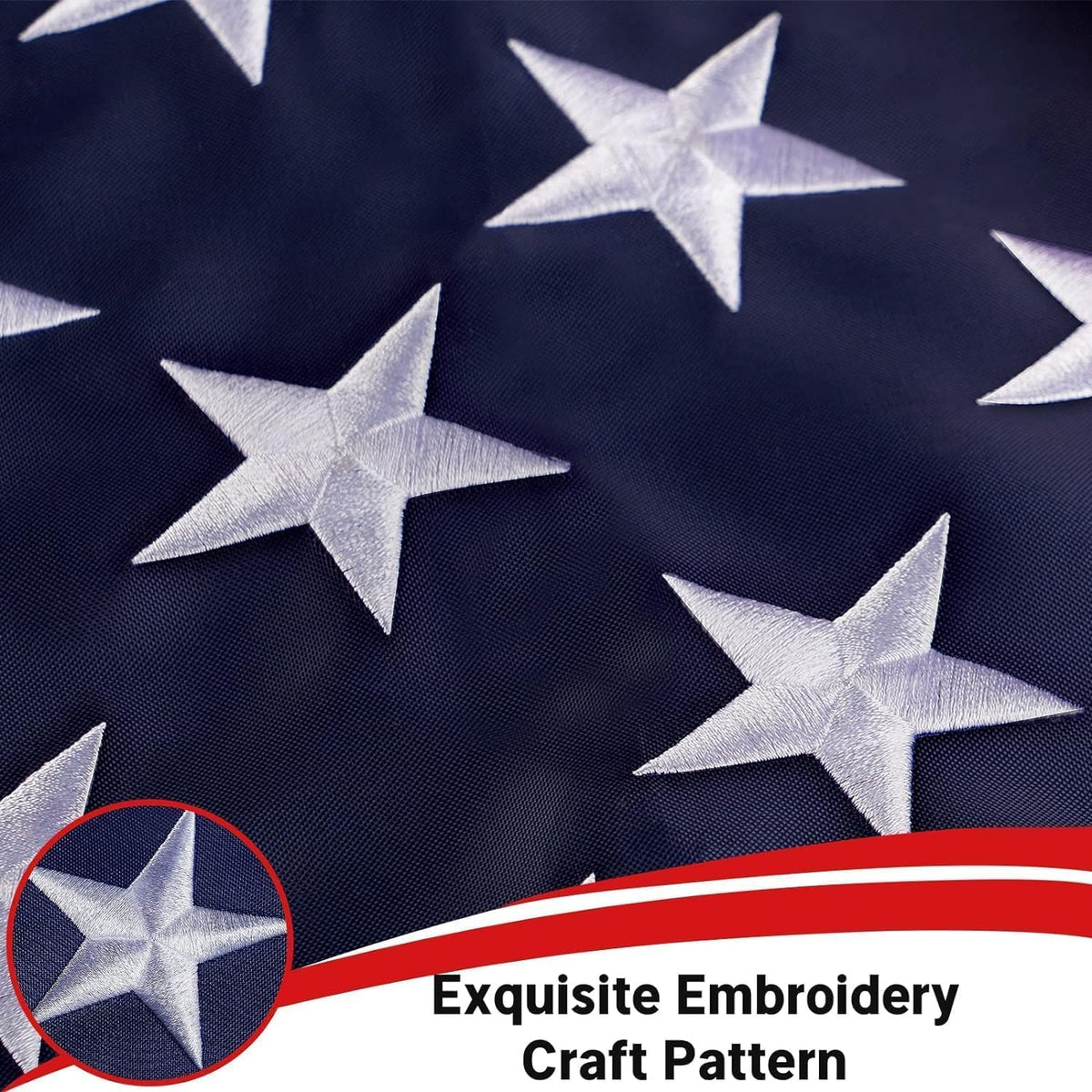 American Flag 12X18 Inch for Boat, Embroidered Small US USA Boat Flags for outside Patriotic Marine Windproof Heavy Duty Material for Boats Nautical America Flag with 2 Brass Grommets