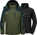 Men'S Winter Coat 3-In-1 Ski Snow Jacket with Puffer Liner