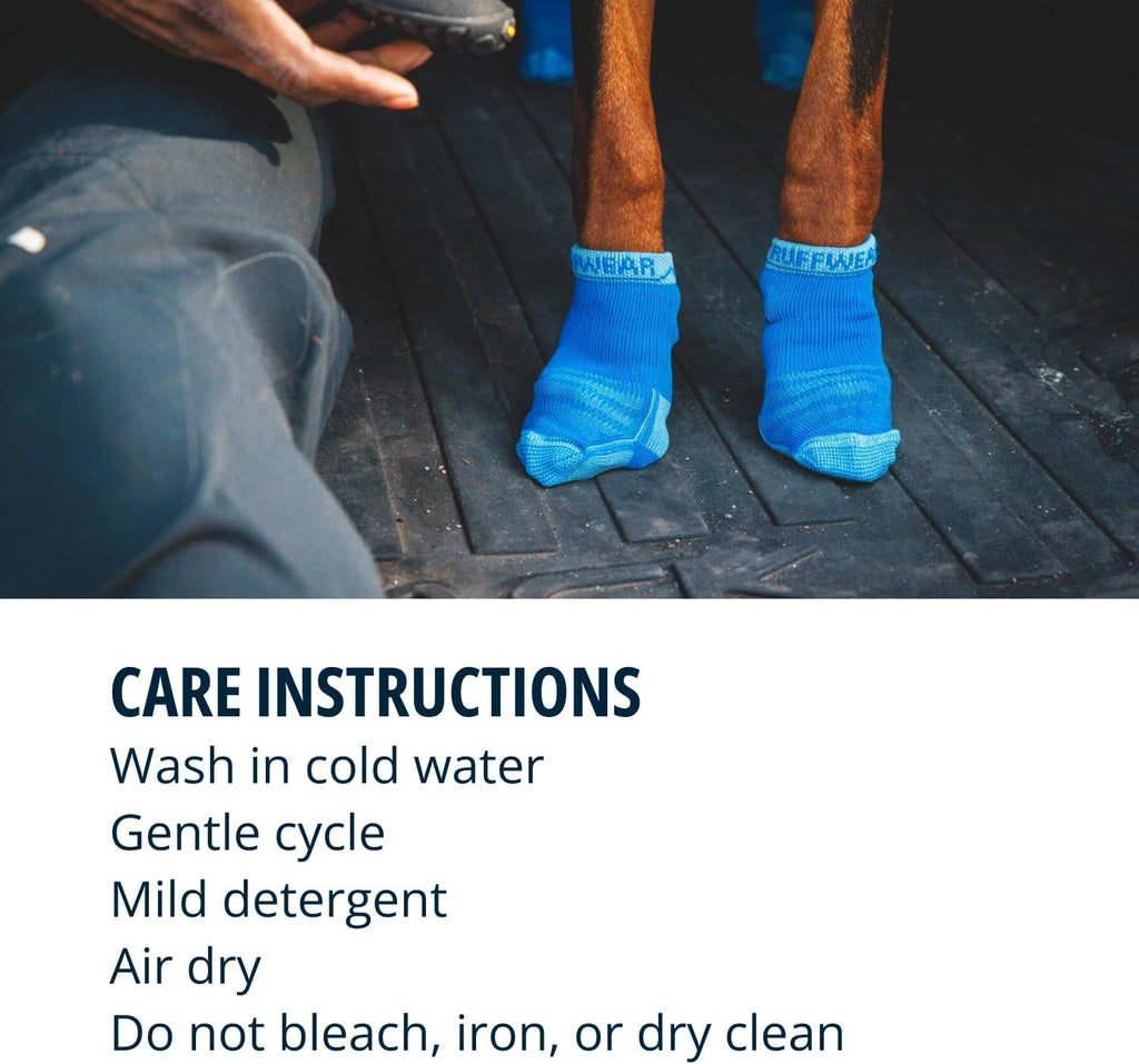 , Bark'N Boot Dog Socks - 4 Count, Blue Pool, 2.50 In/ 2.75 In