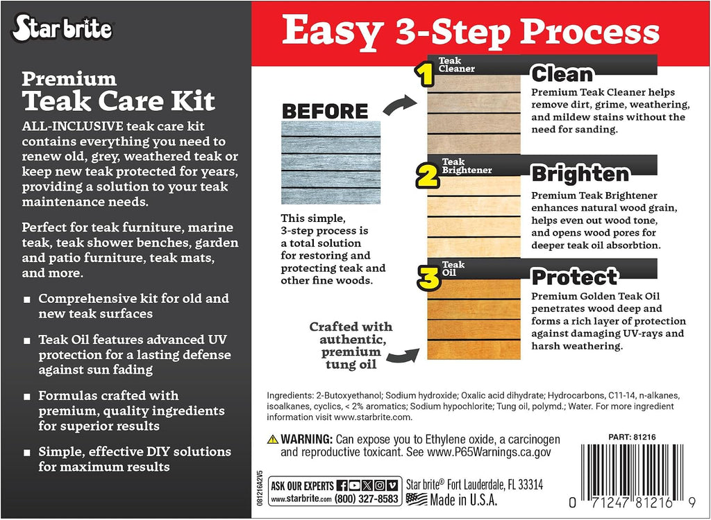 Teak Oil, Premium Teak Care & Restoration