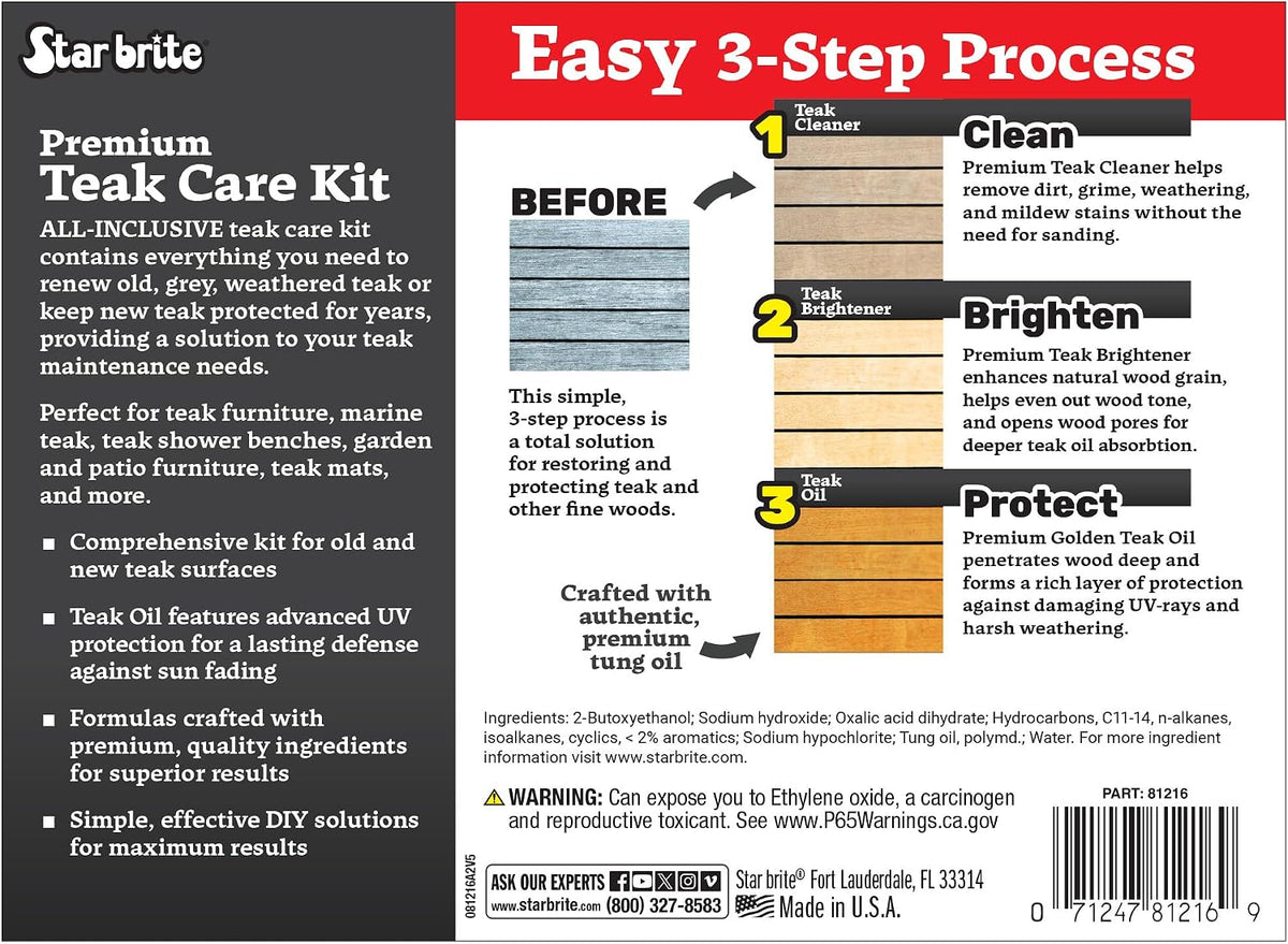 Teak Oil, Premium Teak Care & Restoration