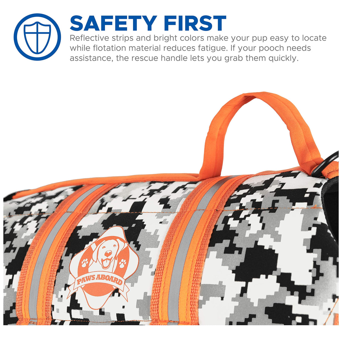 Paws aboard Dog Life Jacket - Keep Your Canine Safe with a Nylon Life Vest - Designer Life Jackets - Perfect for Swimming and Boating - Nautical Dog, Small