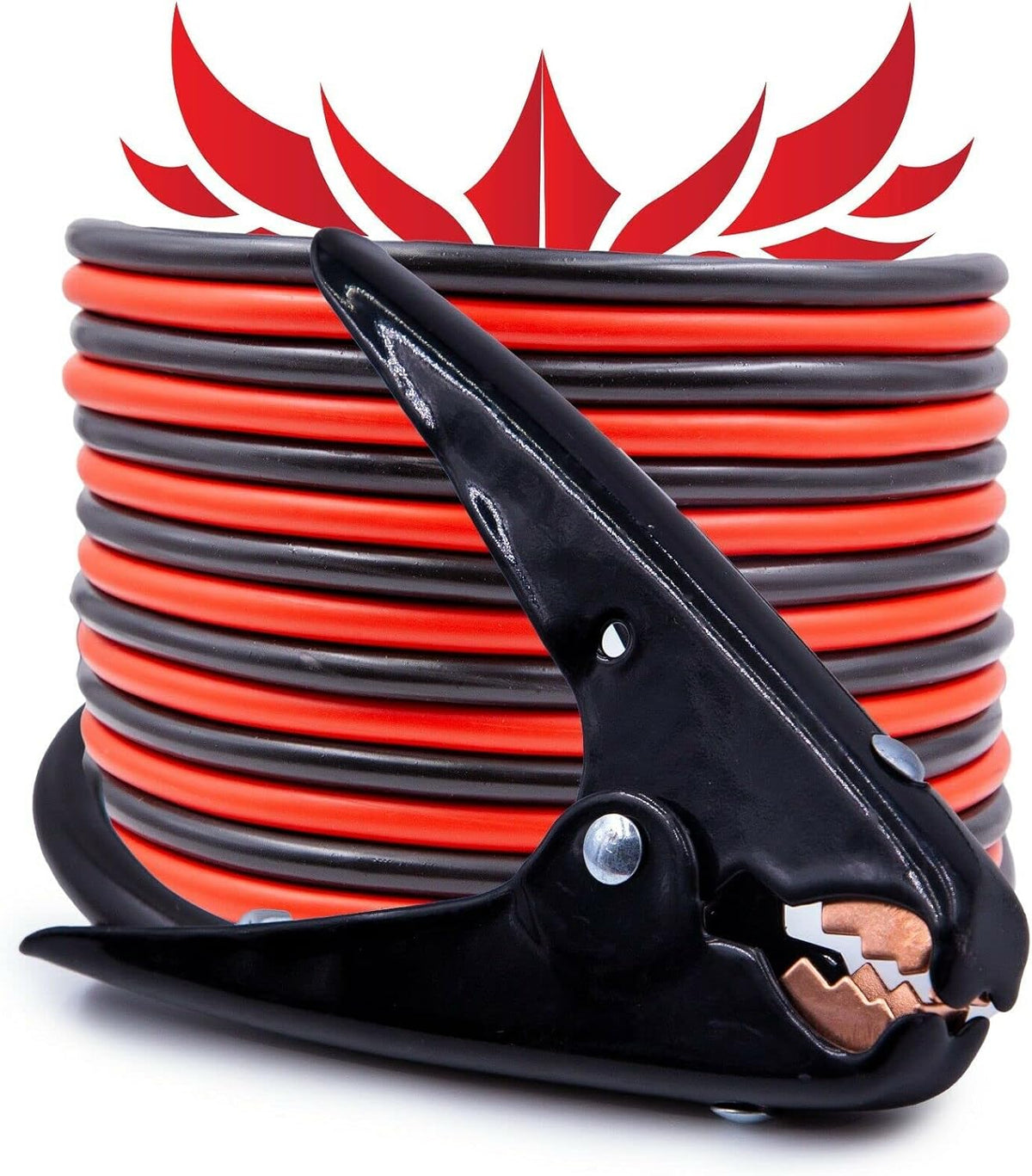 Heavy Duty 2 Gauge 20 Ft Battery Booster Cable Emergency Power Jumper 600 Amp