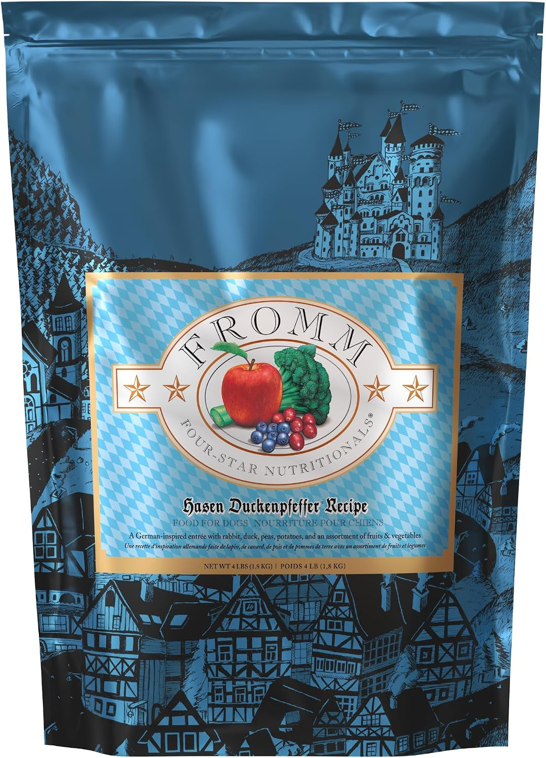 Four-Star Nutritionals Hasen Duckenpfeffer Dog Food - Premium Dry Dog Food - Rabbit Recipe - 4 Lb