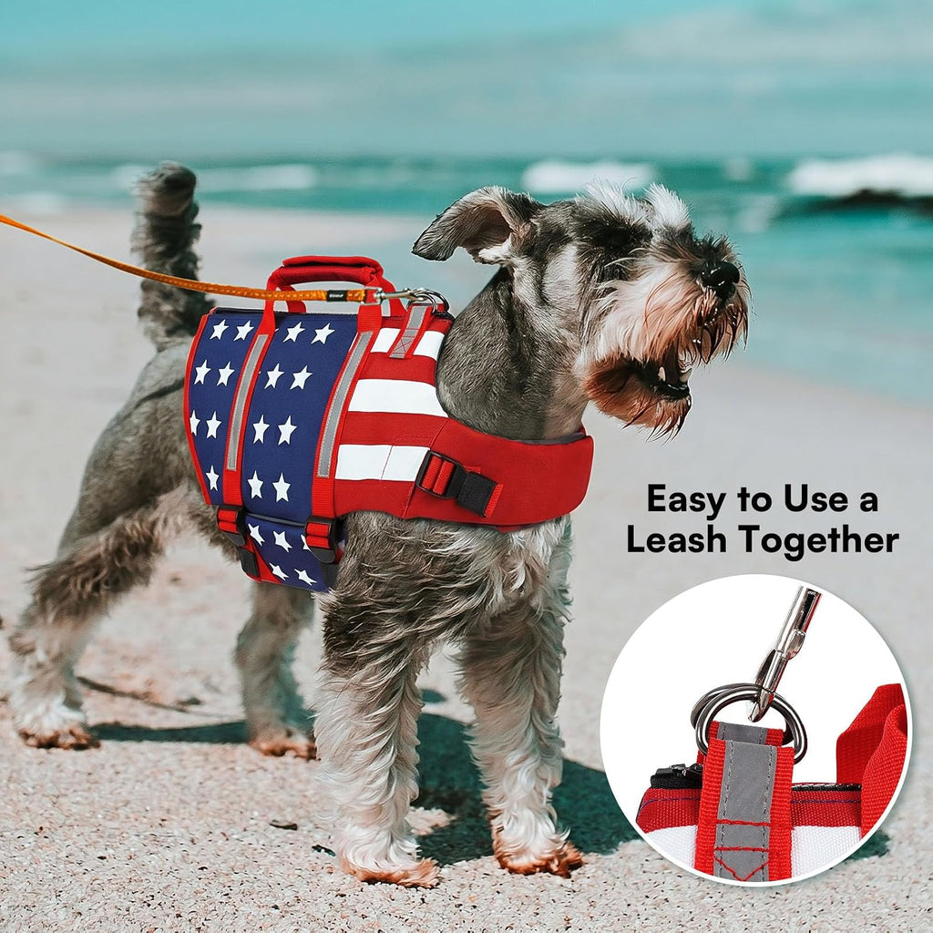 Dog Life Jacket for Large Dogs, Adjustable Dog Swimming Vest