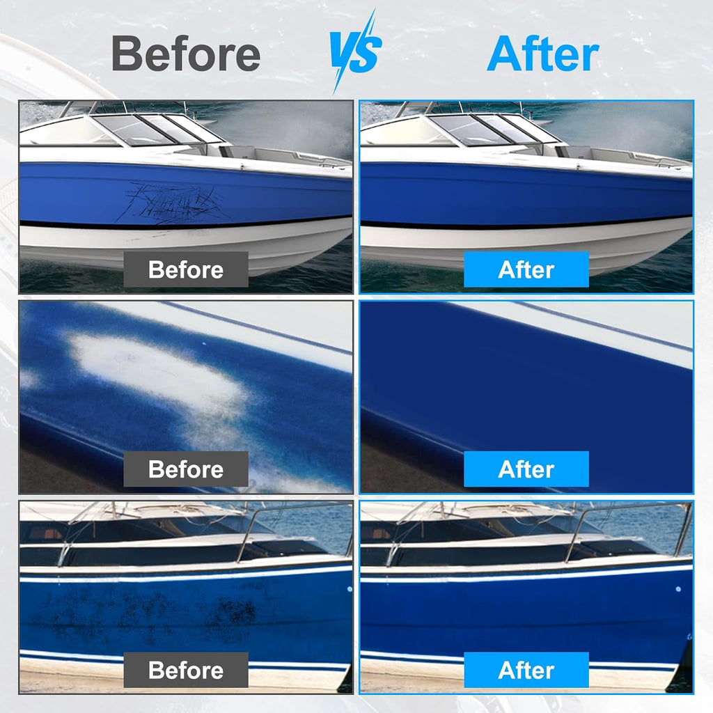 Boat Paint, 35 Oz Gloss Blue Marine Boat Topside Bottom Enamel Marine Paint for Boats, Wood, Fiberglass, Aluminum, Metals Oil-Based Epoxy Dark Blue
