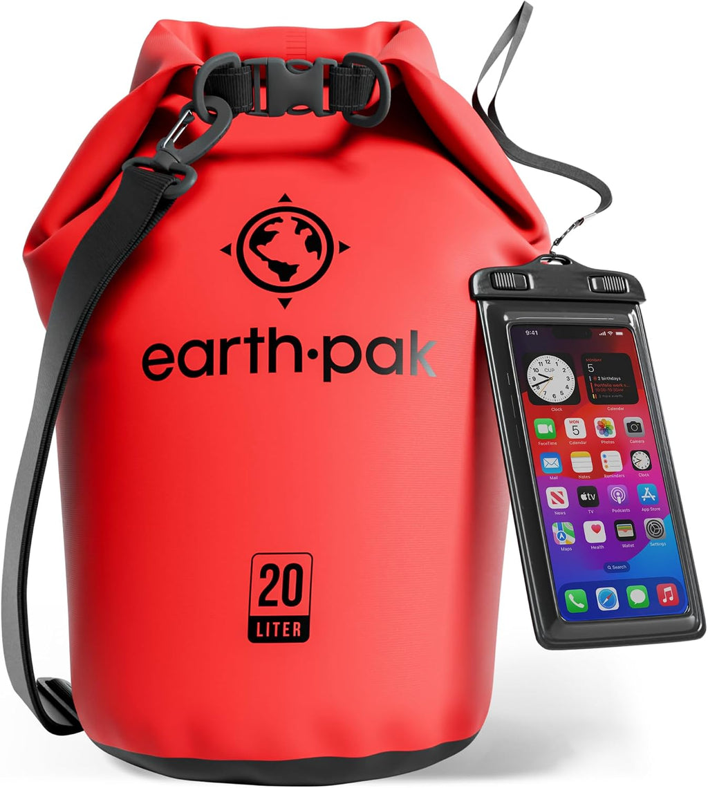 Waterproof Dry Bag - Roll Top Waterproof Backpack Sack Keeps Gear Dry for Kayak with Waterproof Phone Case