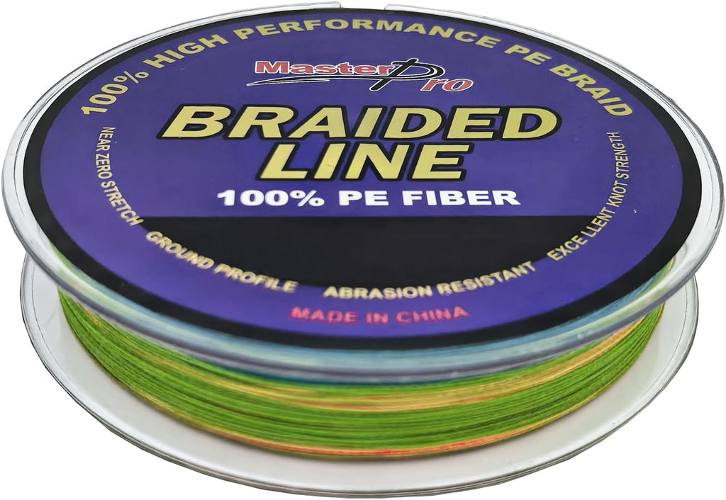 PE Fiber 150 Yard Fishing Line, Colored, Abrasion Resistant 4 Strand Braided Strong String, 10Lb 15Lb 20Lb 25Lb 30Lb 40Lb 50Lb 80Lb 100Lb Thin Diameter Superline