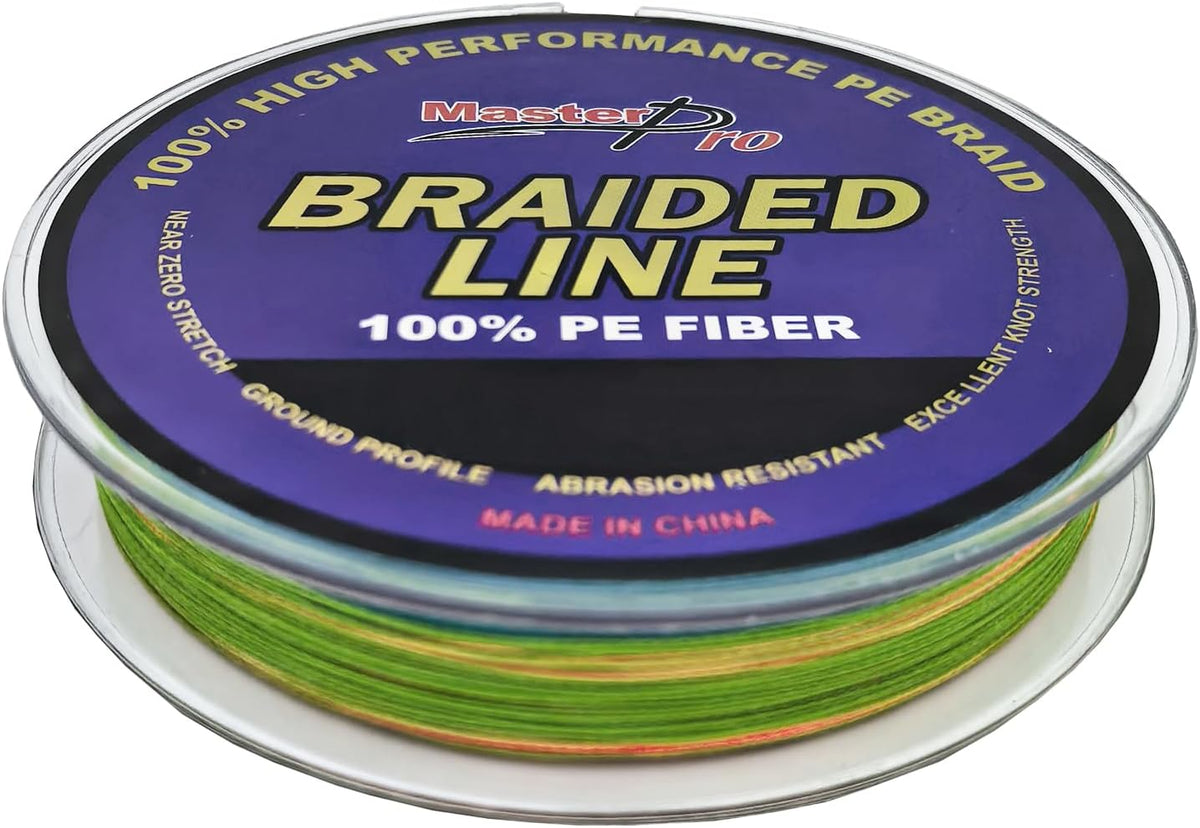 PE Fiber 150 Yard Fishing Line, Colored, Abrasion Resistant 4 Strand Braided Strong String, 10Lb 15Lb 20Lb 25Lb 30Lb 40Lb 50Lb 80Lb 100Lb Thin Diameter Superline