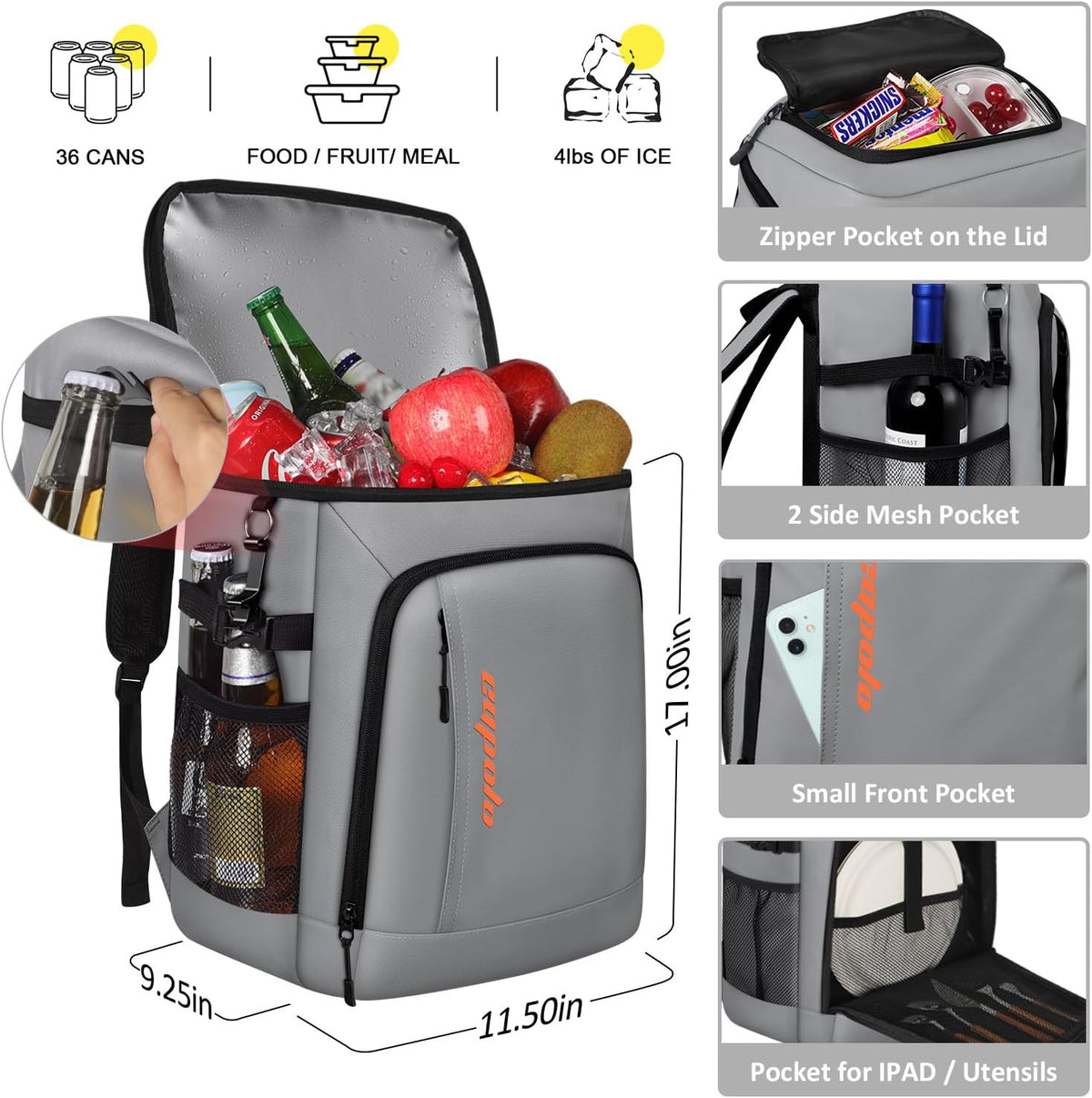 Backpack Coolers for Men,Insulated Thermal Cooler Bag Ice Chest