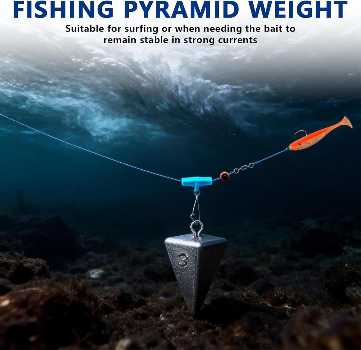 Pyramid Fishing Sinkers Lead Weights for Surf Saltwater