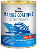 Boat Paint, 35 Oz, Gloss White, Marine Boat Topside Bottom Enamel Marine Paint for Boats, Wood, Fiberglass, Aluminum, Metals, Oil-Based Epoxy White