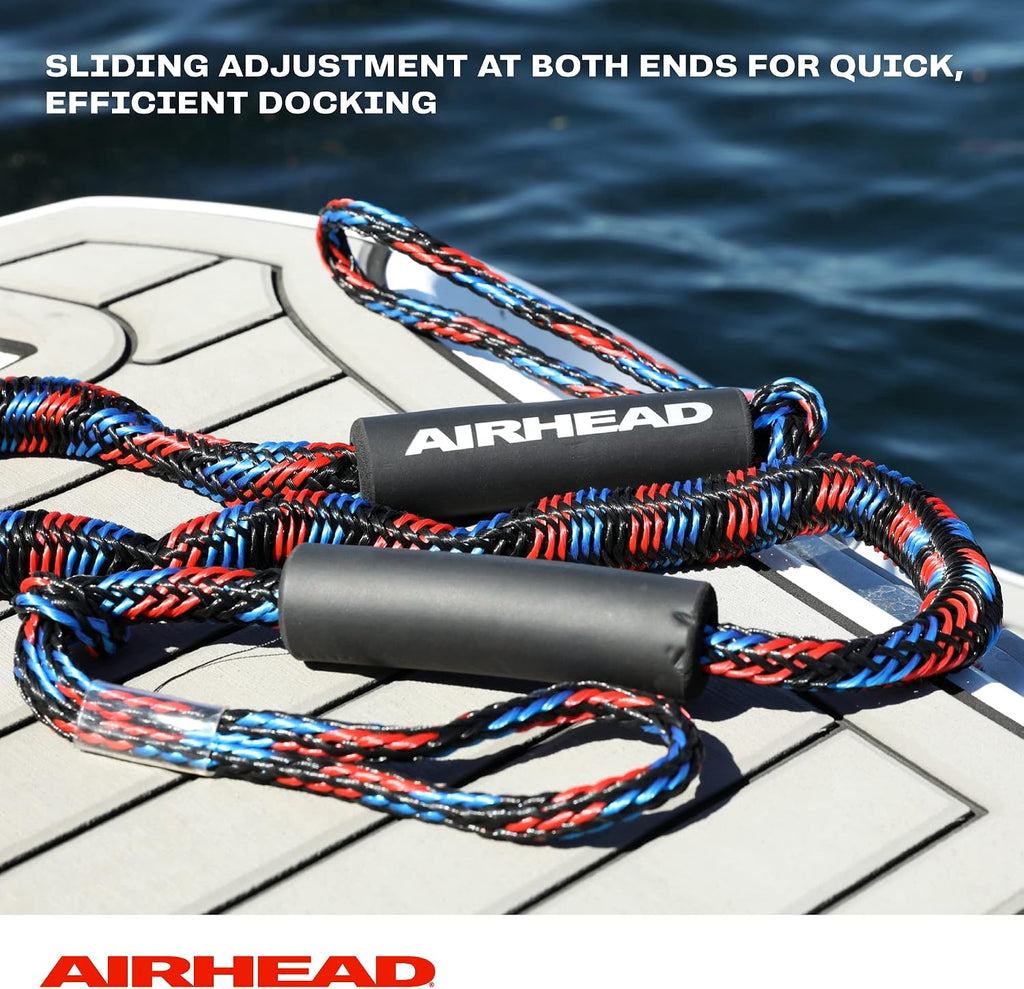 AIRHEAD AHDL-5 Bungee Dock LINE 5', 5-Feet, Black/Blue/Red