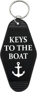 Boat Keychain Key Tag Fob, Keys to the Boat, Boat Owner Boats Driver Captain Gifts Keyring Gift