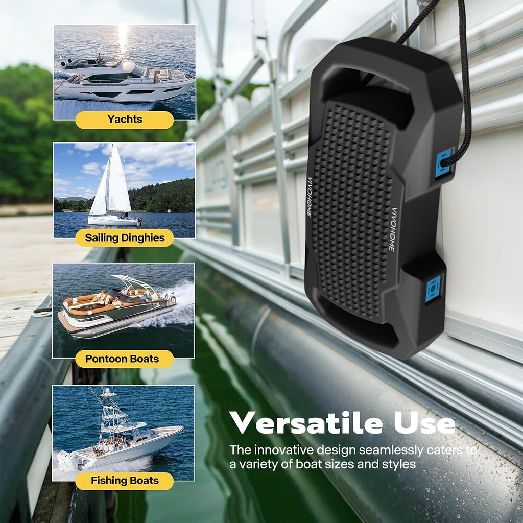 EVA Boat Fenders for Docking, Boat Bumpers with Nylon Rope, and Fixed Lock Fit for Yachts, Sailing Dinghies, Bass Boats