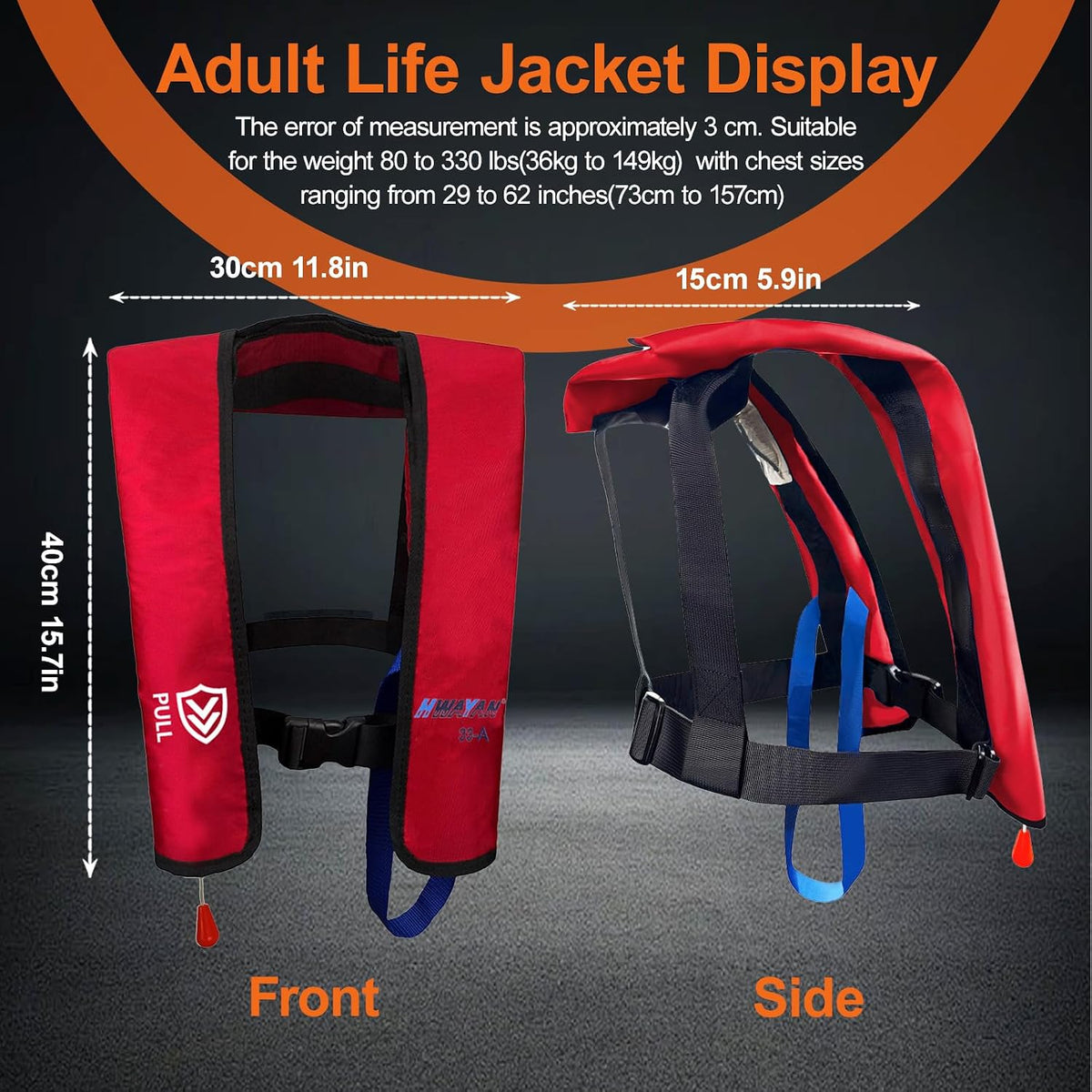 Automatic/Manual Inflatable Life Jacket for Adults | Water Sports