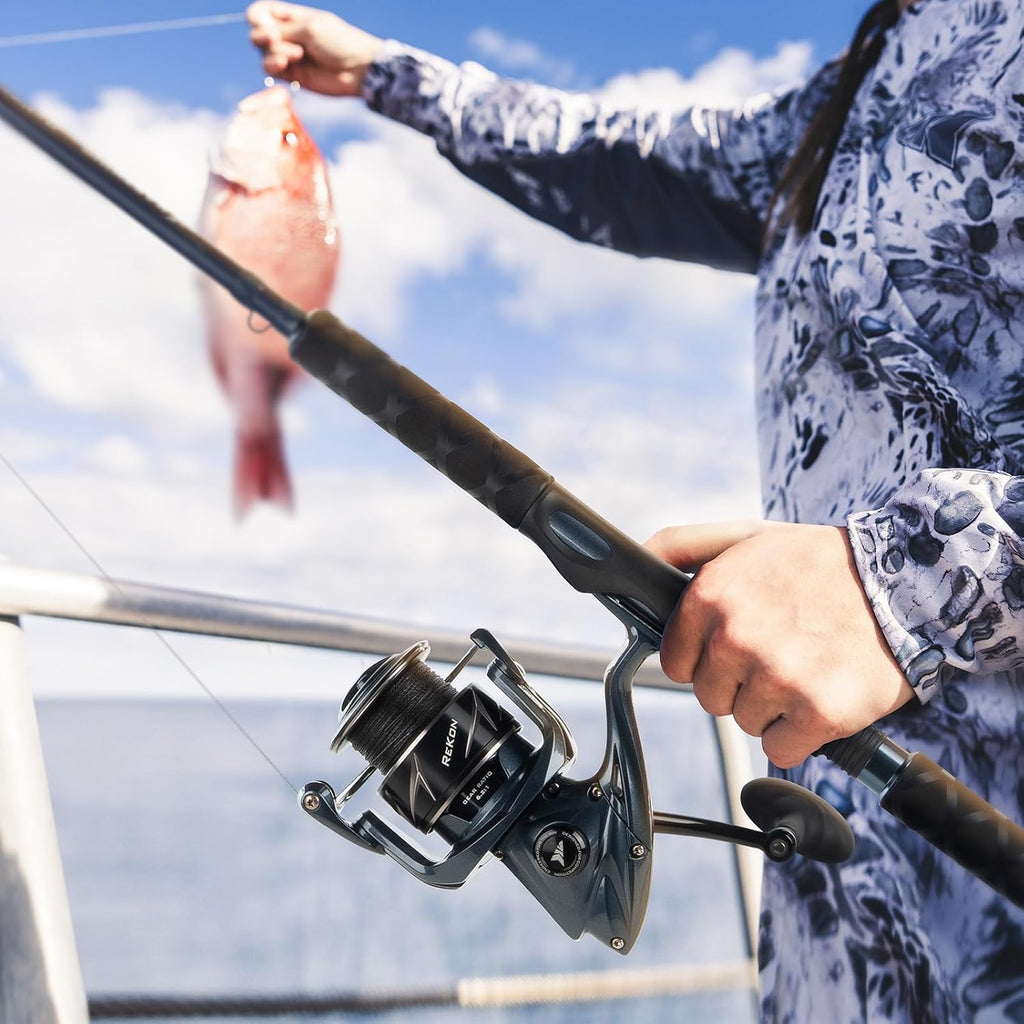 Rekon Saltwater Fishing Rod and Reel Combo, Spinning Reel Combo