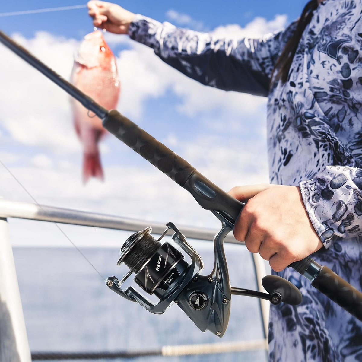 Rekon Saltwater Fishing Rod and Reel Combo, Spinning Reel Combo