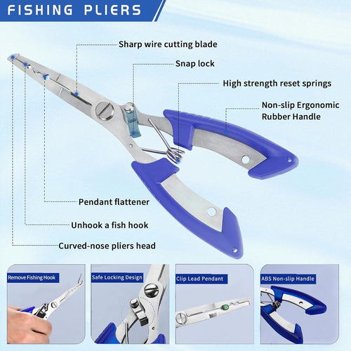 Fishing Tool Kit Fishing Pliers Fish Gripper Fishing Scale Fish Grip Tools Set Saltwater Resistant Fishing Gear