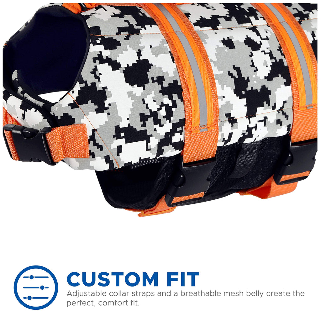 Paws aboard Dog Life Jacket - Keep Your Canine Safe with a Nylon Life Vest - Designer Life Jackets - Perfect for Swimming and Boating - Nautical Dog, Small