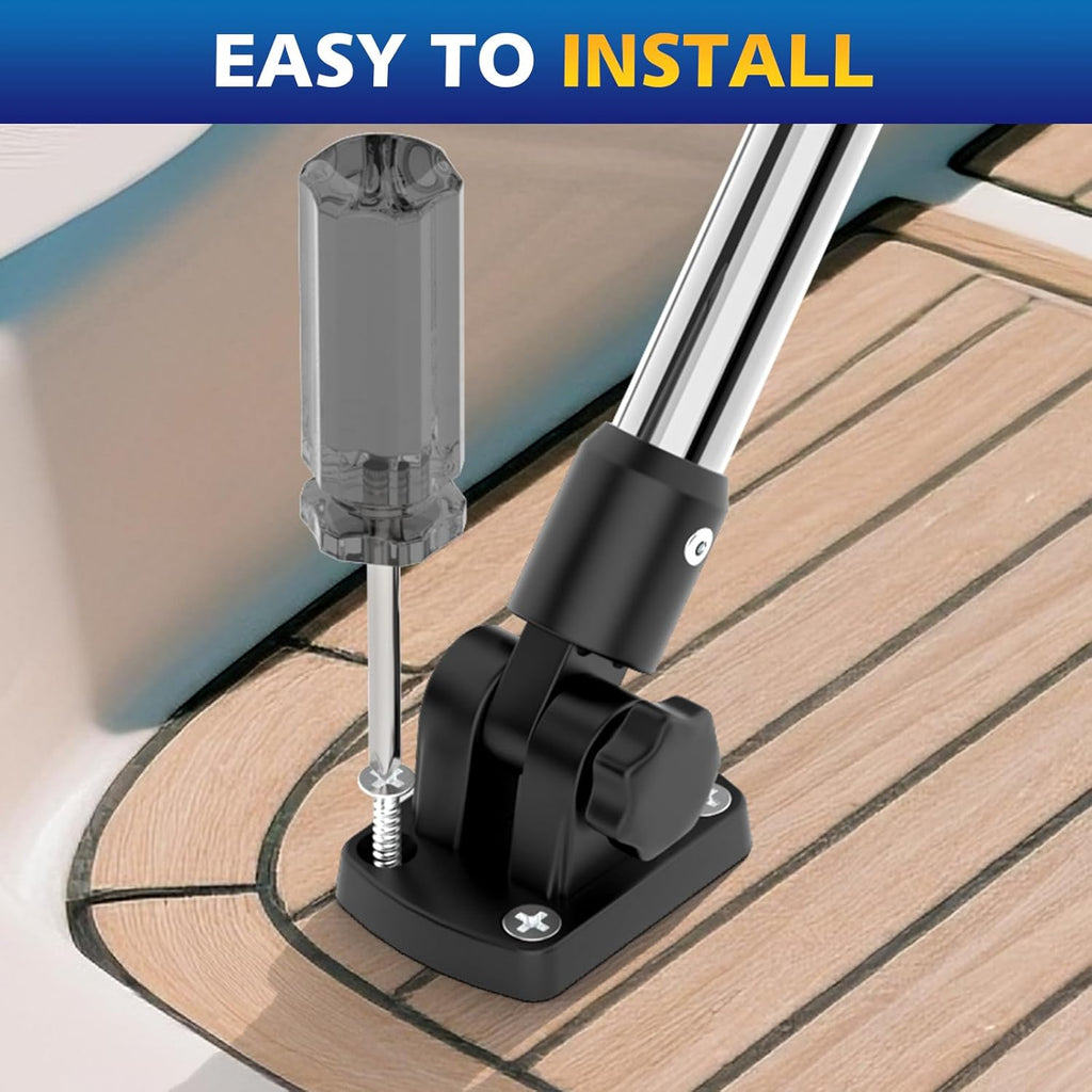 9 Inches Anchor Light Stern Light for Boats, White Boat Navigation Lights LED Waterproof IP67, Rear LED Marine Running Lights for Pontoon, Jon Boat, Fishing Boats