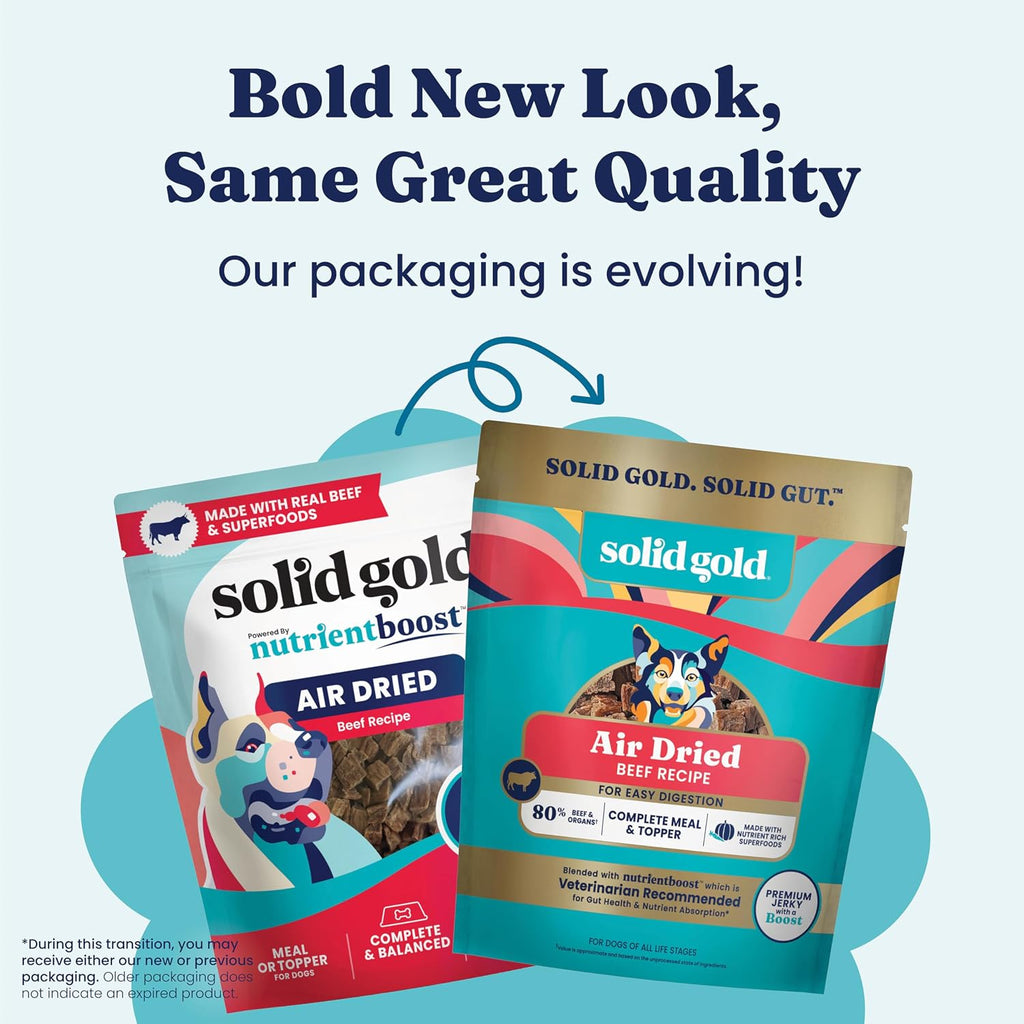 Air Dried Dog Food Topper & Treats for Picky Eaters, Beef, 4Oz