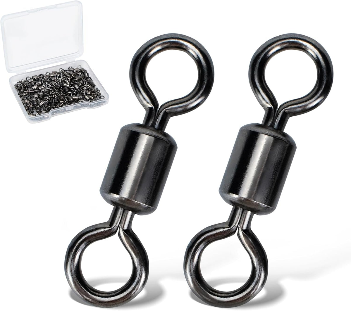 Fishing Swivels Rolling Barrel Swivels High Strength Stainless Steel Rolling Swivels Fishing Hook Line Connector Tackle Accessories