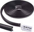 50.85 Feet Boat Rub Rail 3/4" X 3/8" Flexible Rub Rail Vinyl Insert for Boats, Black Bumpers Replacement for Boats
