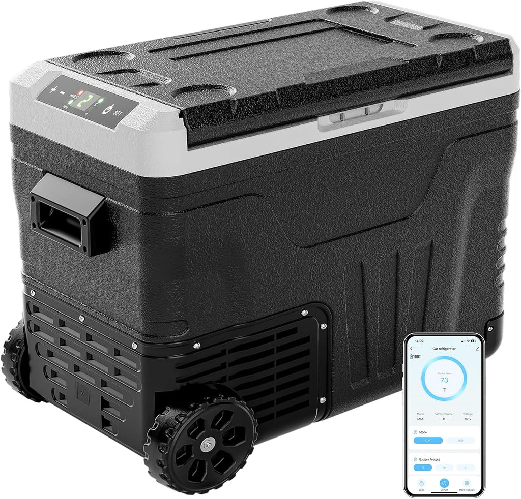 53QT 12 Volt Refrigerator, -4℉~68℉ Portable Freezer, for Car