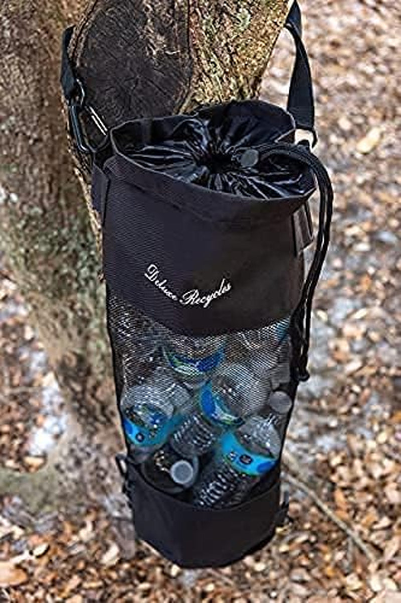 Portable Mesh Trash Bag for Boat - Washable Leakproof Outdoor Garbage Bags for Boat, Kayak or Camper – Lightweight & Large Capacity Bin Bag (Black)
