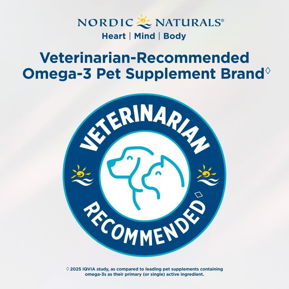Nordic Naturals Omega-3 Fish Oil for Dogs with EPA + DHA - 90 Count