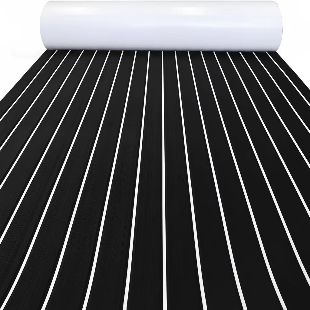 2400*450Mm EVA Foam Boat Decking Sheet Mat Anti-Skid Faux Teak Yacht Marine Flooring Pad Accessories Self-Adhesive Vehicle Pad
