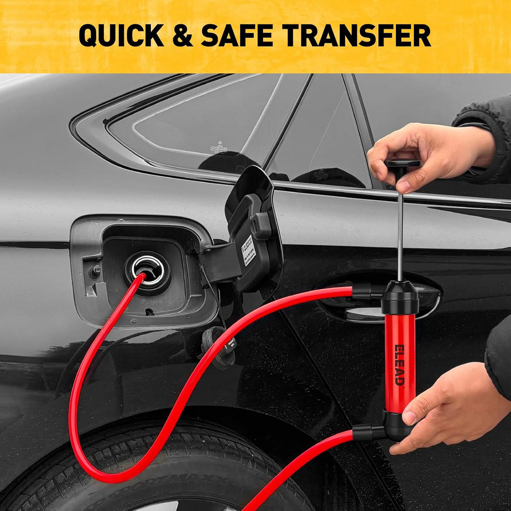 Fluid Transfer Siphon Pump for Gasoline, Multi-Use Liquid Transfer Pump, Fuel Oil Siphon Pumps, Multifunction Hand Inflation Pumps with Inflator Hose Adapter, Balloon Adapter