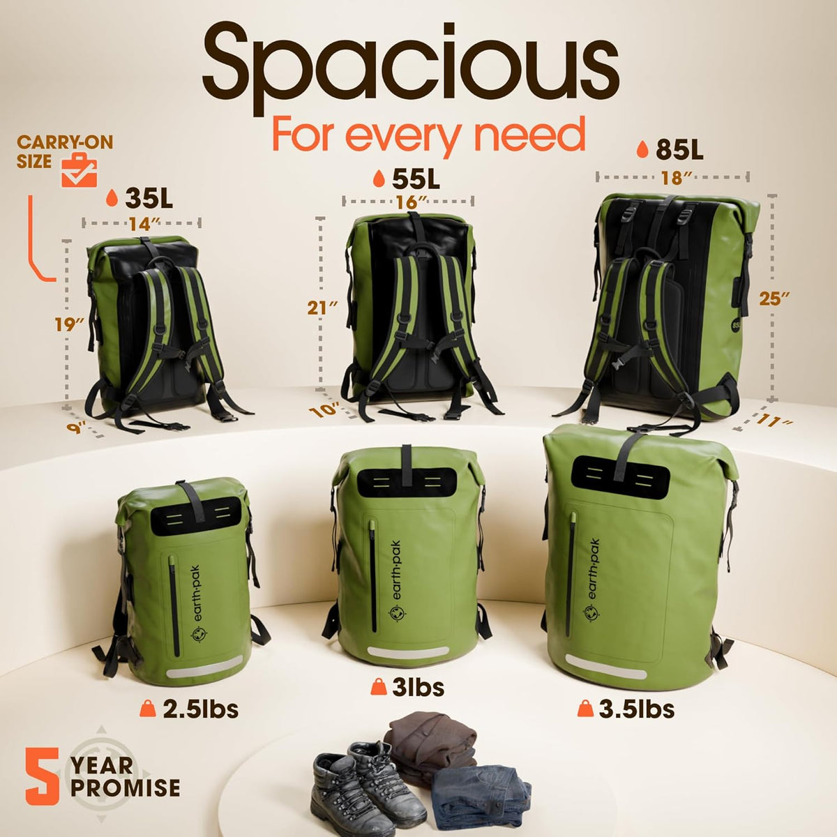 Waterproof Dry Bag Backpack 85L - Kayaking Boating Fishing Rafting Marine