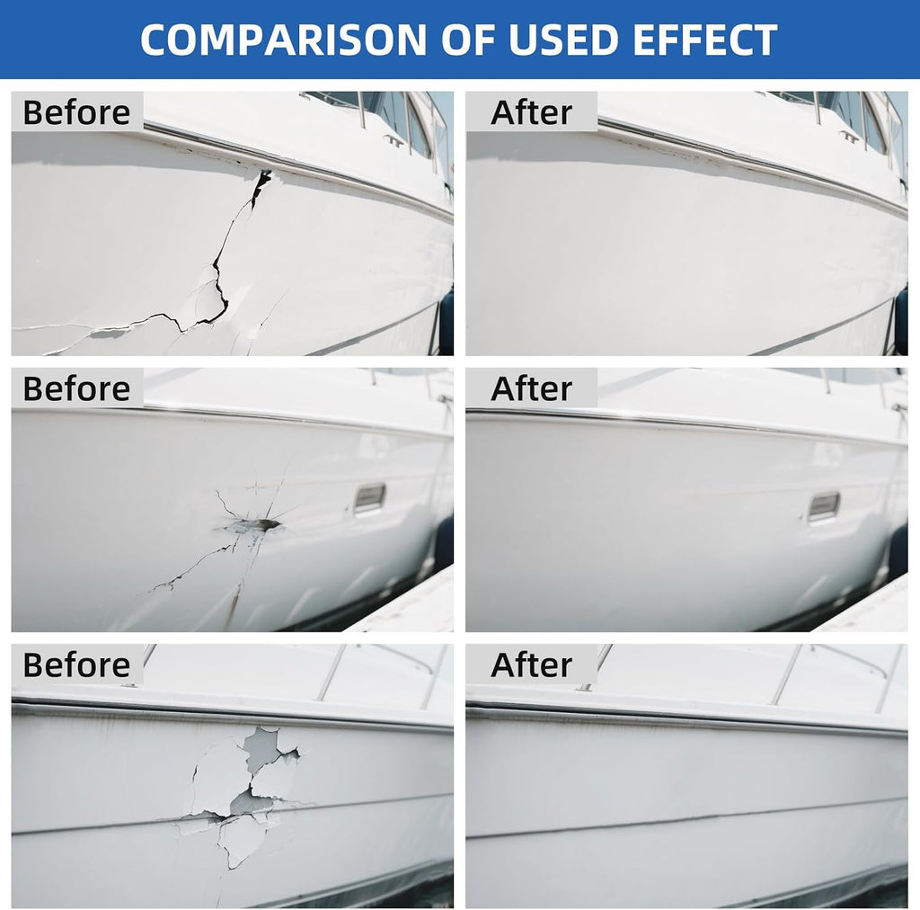 Fiberglass Boat Repair Kit White, Gel Coat Repair Kit for Boats