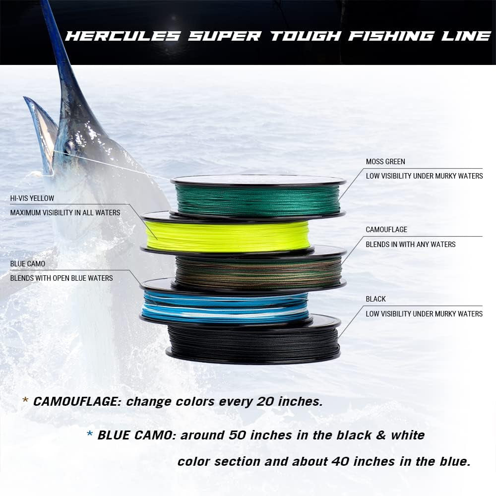 Super Tough Braided Fishing Line, 4 Lb - 160 Lb Braid Lines