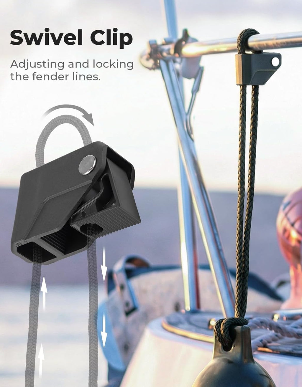 Boat Fenders Bumpers for 15-35Ft Boats, 4 Pack Inflatable Boat Fenders with 4 Quick Release Adjustable Clips, Bumpers for Docking, Fit for Pontoon Bass and Jon Boats
