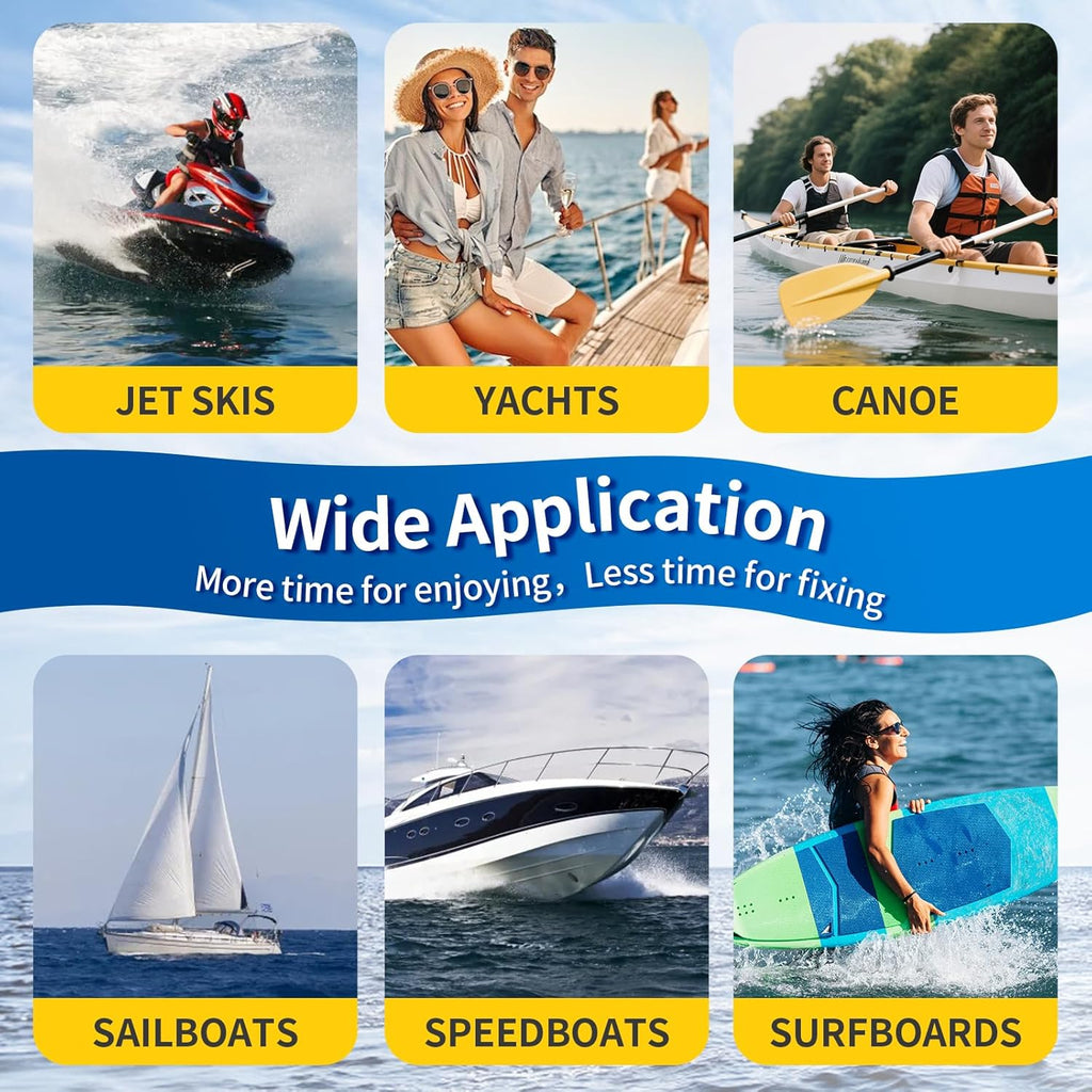 Fiberglass Boat Repair Kit, Marine Fiberglass Repair Kit for Boats, Gel Coat Repair Kit for Boats, Waterproof Epoxy Filler for Fiberglass Boats Fix Holes Chips Pit Cracks (Color Match)