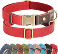 PU Leather Dog Collar for Small Dogs Puppy, Soft Lining, Red S