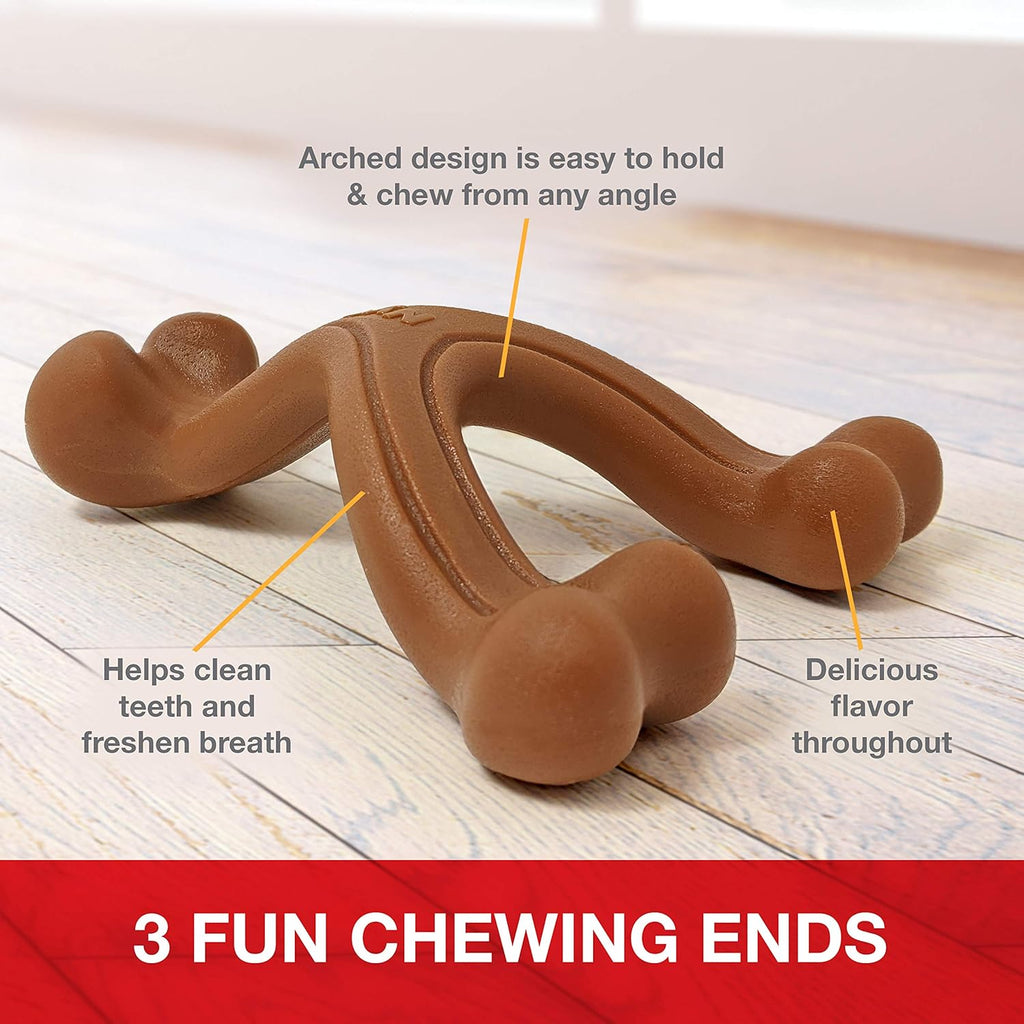 Power Chew Easy-Hold Wishbone Dog Chew Toy, Small