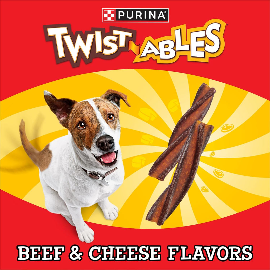 Purina Twistables Dog Treats, Beef & Cheese Flavor, (4) 26 Oz Pouches