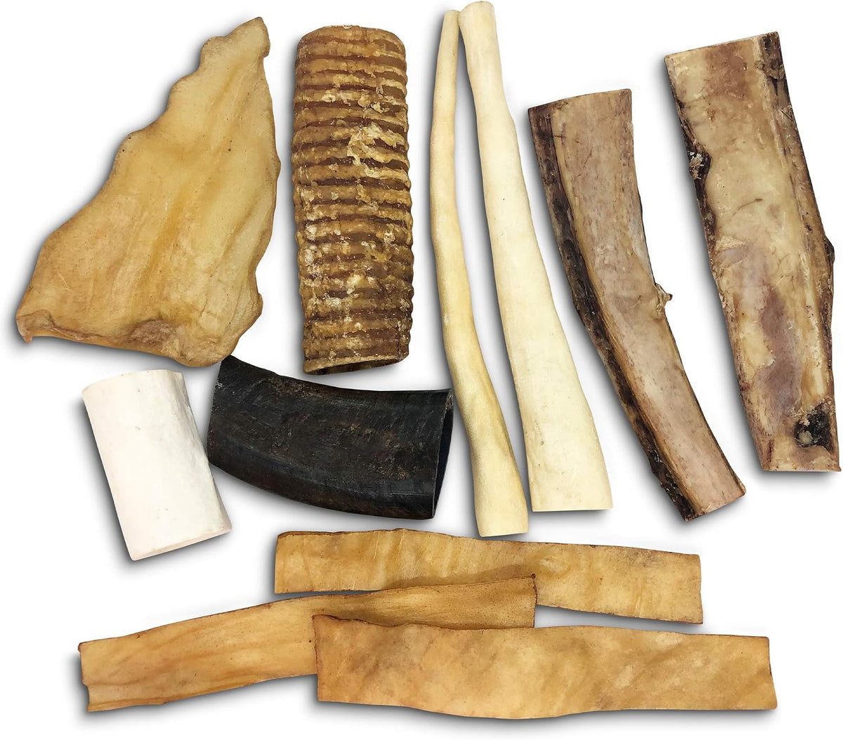 Water Buffalo Prime Bone Assortment Dog Chews 11 Pack, Grain Free