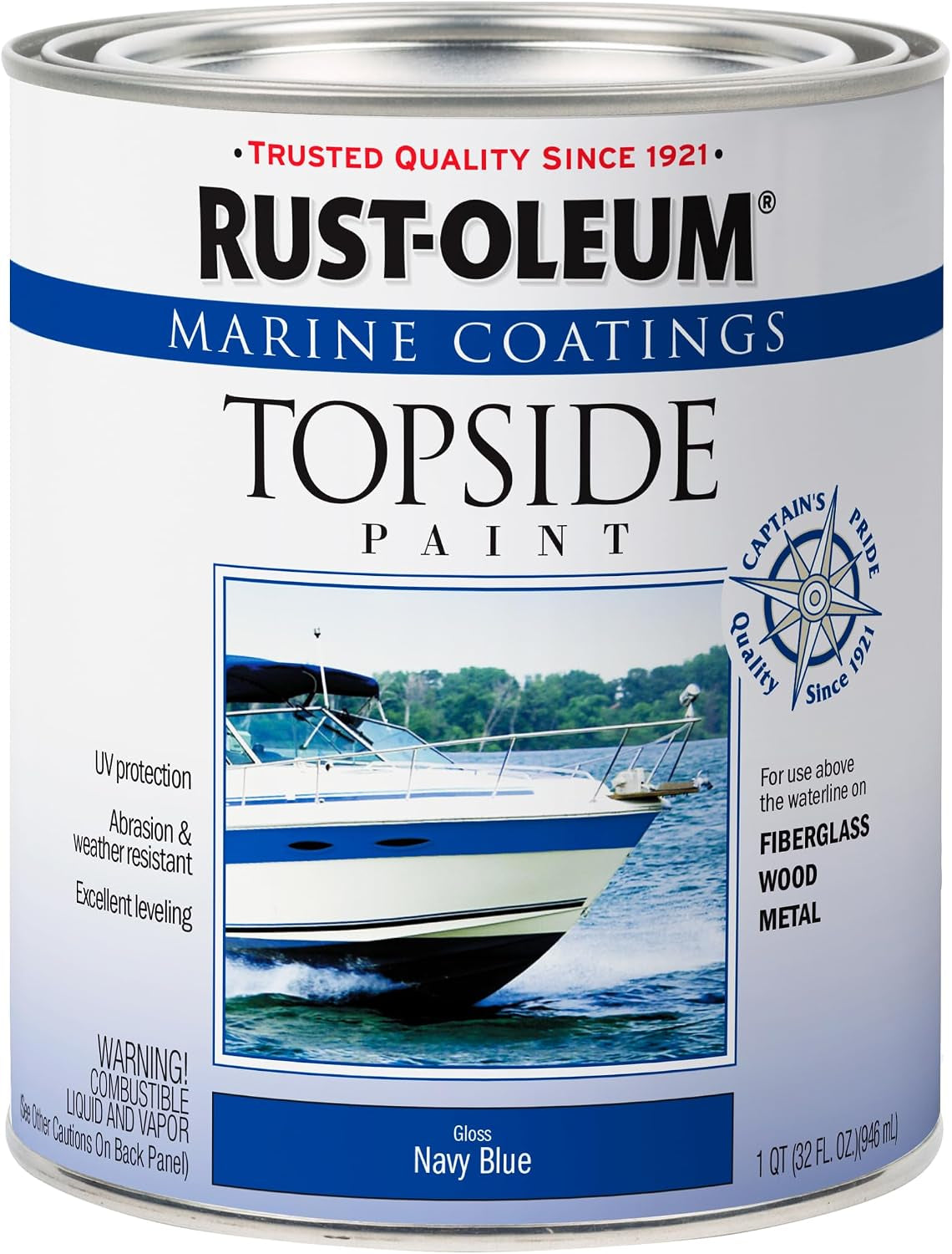 Marine Topside Semi-Gloss Navy Blue Boat Paint